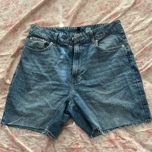Divided Blue Jean Shorts
